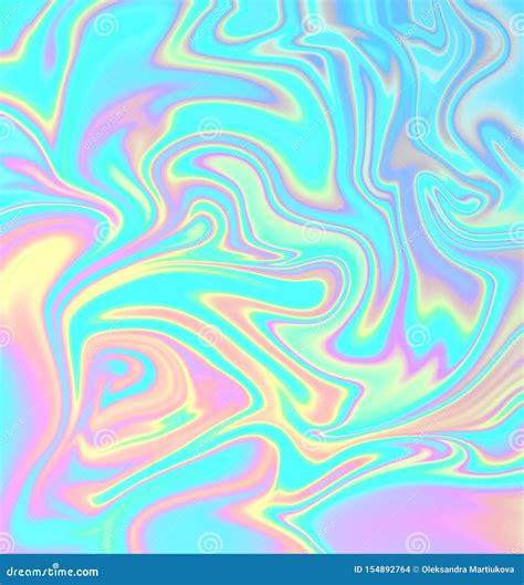 Abstract Holographic Iridescent Background Psychedelic Colorful Marble
