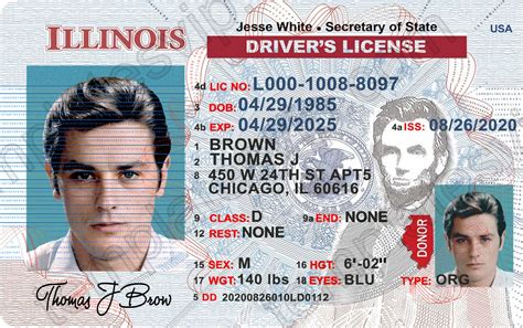 Illinois Il Drivers License Psd Template Download 2022 Templates