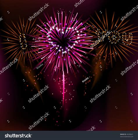Love You Fireworks Vector Illustration Stock Vector Royalty Free