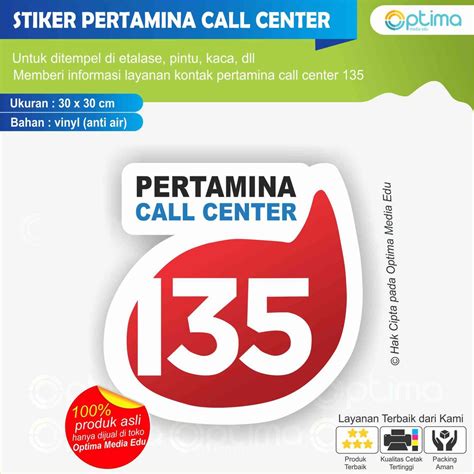 Jual Stiker Pertamina Call Center Shopee Indonesia