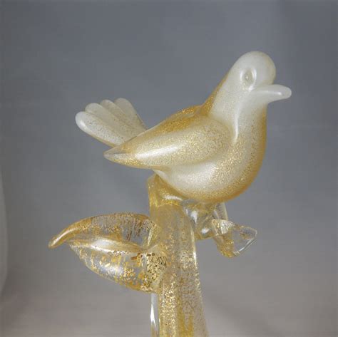 Italian Murano Archimede Seguso Glass Bird On Branches Etsy
