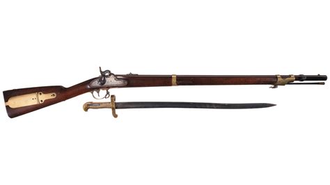 Robbins And Lawrence Us Model 1841 Mississippi Rifle And Bayonet Rock