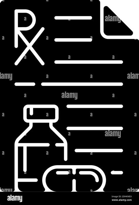 Prescription Black Glyph Icon Stock Vector Image And Art Alamy