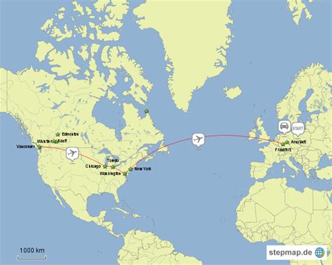 Nie waren die beziehungen zwischen kanada und deutschland wichtiger als heute. StepMap - Usa II - Landkarte für Welt