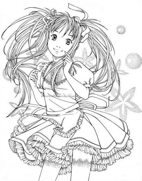 9 Anime Girl Coloring Pages Pdf  Ai Illustrator