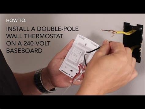 install wall thermostat double pole   baseboard baseboards baseboard heater