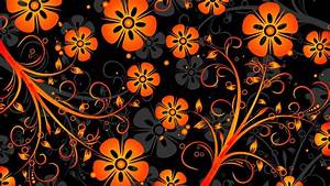 Orange, Flowers, Texture, Vector, Abstract, Wallpapers, Hd