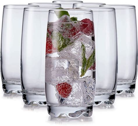 Drinking Glasses Set Of 8 Highball Glass Cups By Home Essentials And Beyond Premium Cooler 13 25