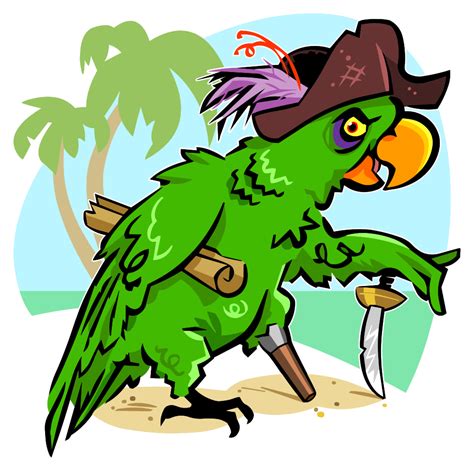 Onlinelabels Clip Art Parrot Pirate