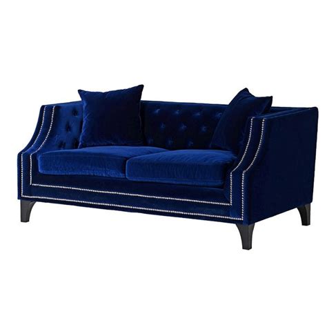 Imperial Sofa Blue Velvet Sofa Sofa Furniture