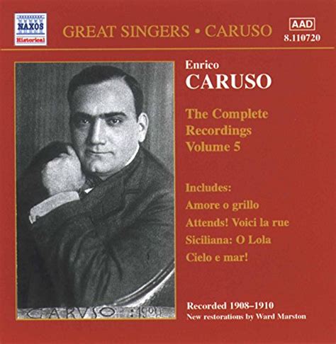 Caruso Enrico Complete Recordings Vol 5 1908 1910 Von Enrico