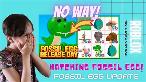 Roblox Adopt Me Fossil Egg Update Hatching A Fossil Egg Youtube