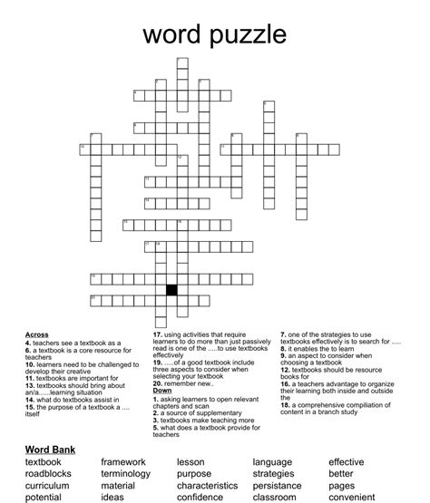 Word Puzzle Crossword Wordmint