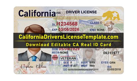 Free California Drivers License Template Editable Free Koshervast