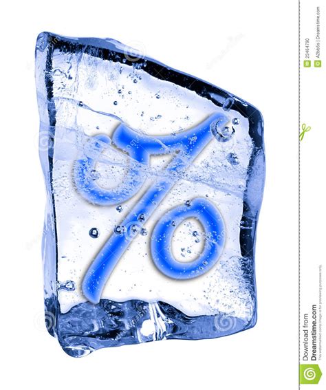 Sign Frozen In The Ice Stock Photo Image Of Glass Refraction 23464790