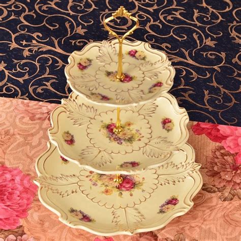 3 Tier Hardware Crown Cake Plate Stand Handle Fitting Wedding Party