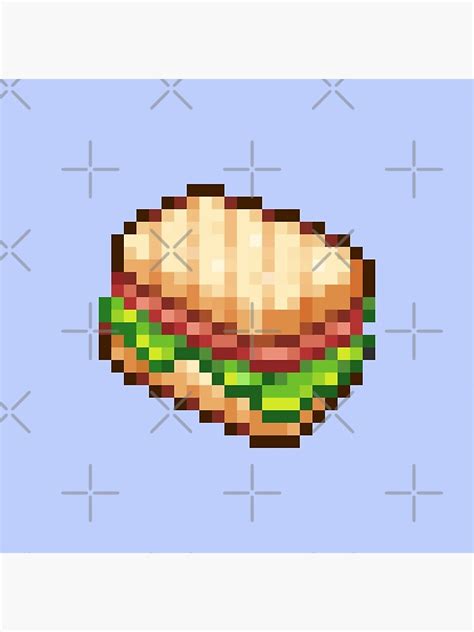 Pixel Art Pattern Sandwich Poster For Sale By Bambv2 Redbubble