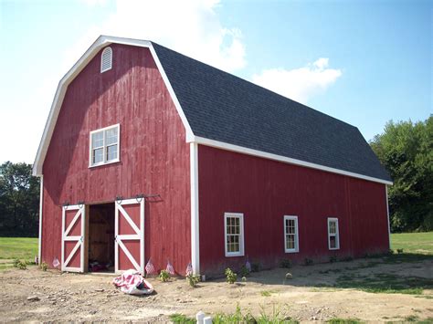 30' x 54' | Gambrel style, Gambrel barn, Red barn house