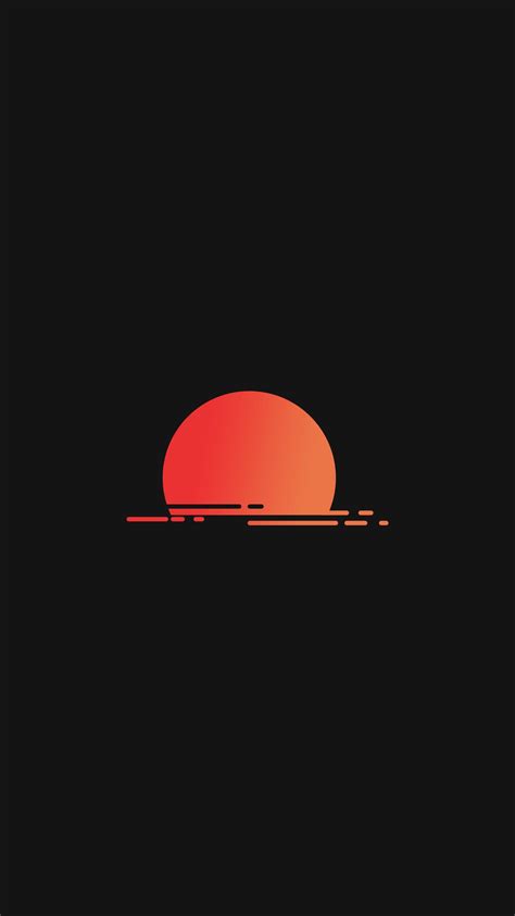 Black Background Minimalism Sunset Portrait Display 2k Wallpaper