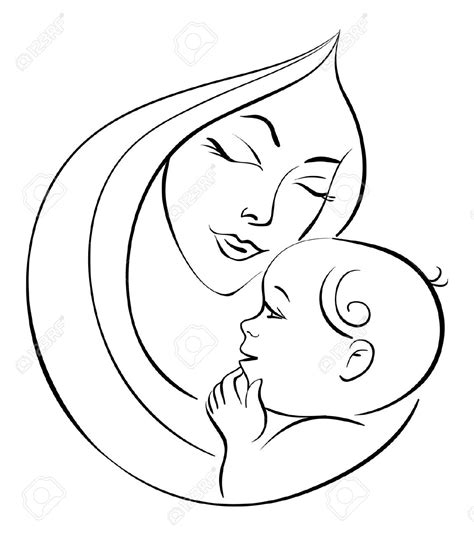 Mother And Baby Pencil Drawing At Getdrawings Free Download