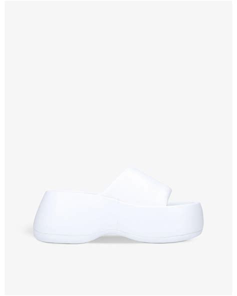 Naked Wolfe Destiny Leather Platform Sandals In White Lyst