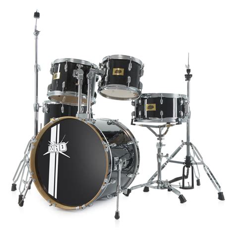 Disc Whd Birch 5 Piece Swing Drum Kit Black At Gear4music