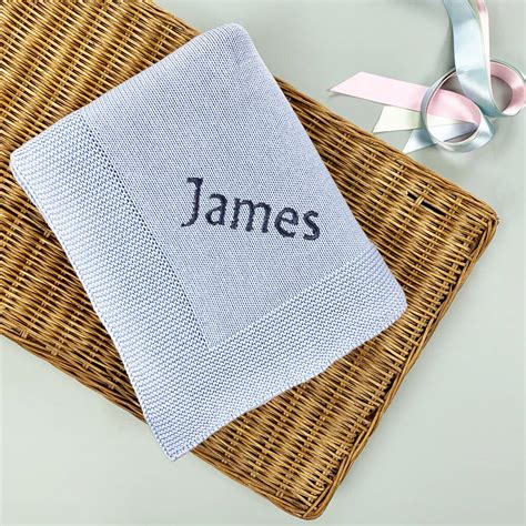Personalised Knitted Baby Blanket By Babyblooms