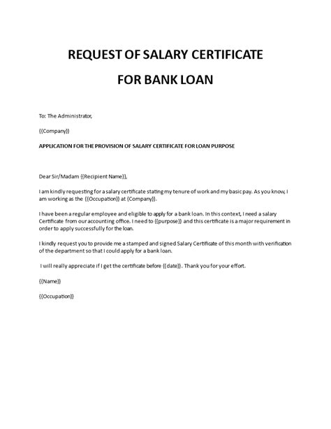 Salary Certificate Template Pdf Pdf Template