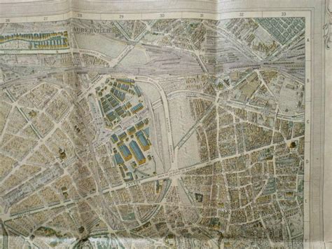 Original Vintage Map Plan De Paris A Vol Doiseau By G Peltier 1940
