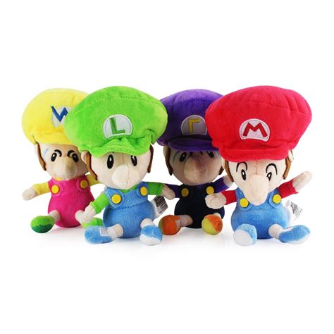 15cm Super Mario Bros Mario Bb Plush Doll Toy Mario Luigi Baby Stuffed