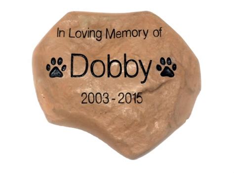 Personalized Pet Memorial Stone Engraved Stone Etsy