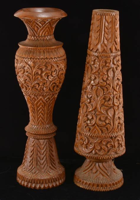 Home Décor Vases Vintage Mcm Wooden Vase Jp