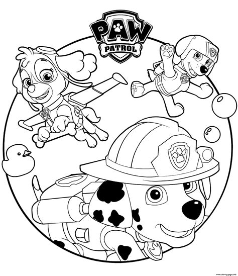 The team of rescue pups is ready for action. Skye Marshall And Rocky Paw Patrol Coloring Pages Printable