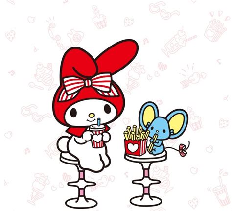 My Melody Red Diner Line Wallpaper Inside Page Hello Kitty My