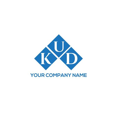 Kud Letter Designkud Letter Logo Design On White Background Kud