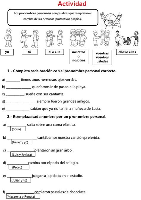 Pronombres Personales Lengua Castellana Activity Artofit