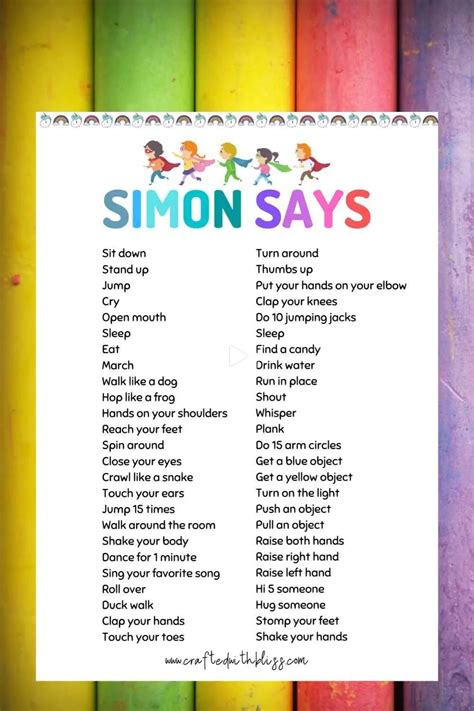 Simon Says Game For Kids En 2021 Ingles Para Preescolar Material