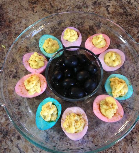 Easter Deviled Eggs Dye The Egg Whites In Water With Food Coloring And