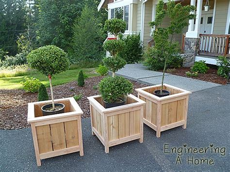 Pretty Front Porch Diy Large Cedar Planter Boxes Engineering A Home