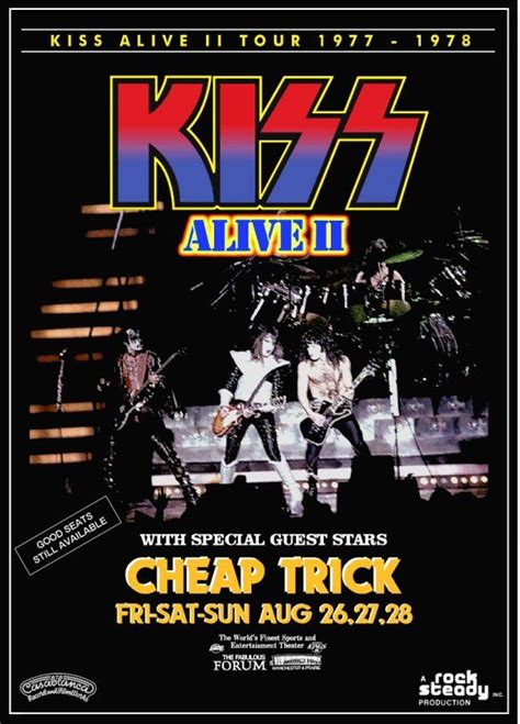 Kiss Band Alive Ii La Forum Aug 261977 W Cheap Trick Stand Up Display Kiss Band Kiss