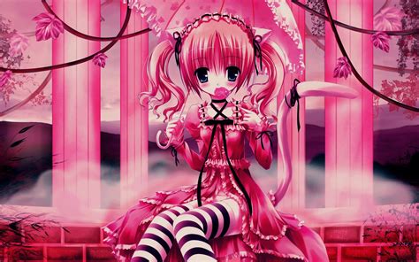 Pink Anime 1920x1080 Wallpapers Wallpaper Cave