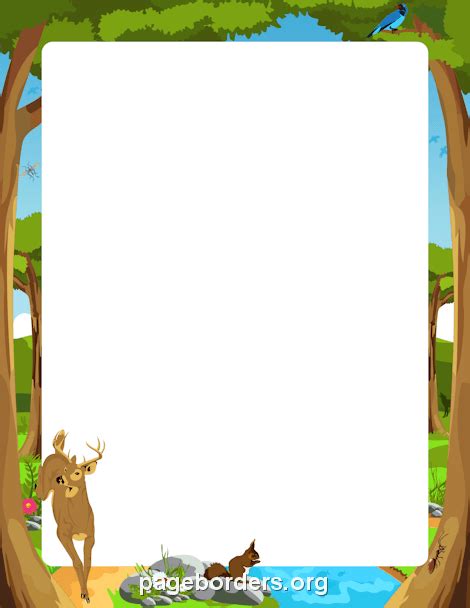 Woodland Border Clip Art Page Border And Vector Graphics