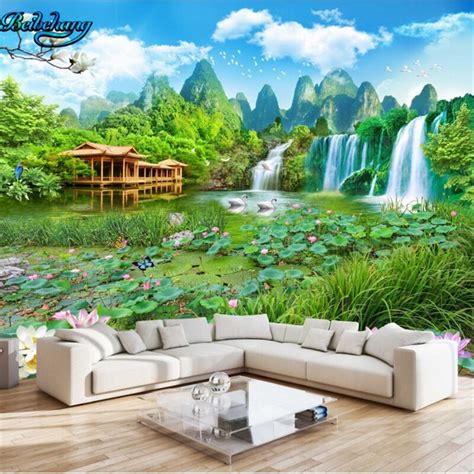 Beibehang Custom Nonwovens Wallpapers Frescoes Landscape Scenery