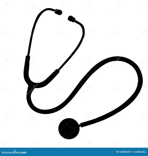 Stethoscope Vector Eps Hand Drawn Vector Eps Logo Icon Silhouette