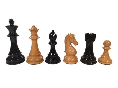 The Bobby Fischer® Series Faux Wood Chess Pieces - 4.25 inch king - Wood Expressions