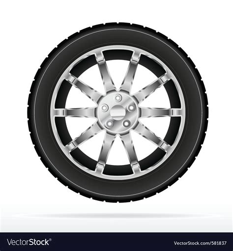 Car Wheel And Tyre Royalty Free Vector Image Vectorstock