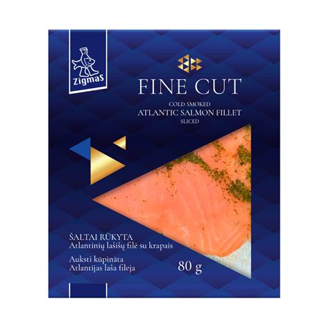 FINE CUT cold smoked Atlantic salmon fillet with dill - Iceco Fish