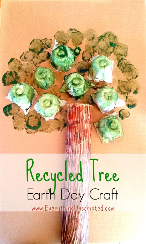 Earth Day Craft Recycled Tree Everything Unscripted