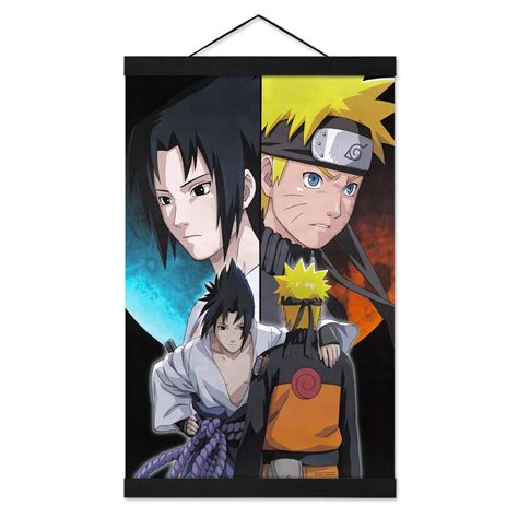 Hunbeauty Art Naruto Poster Wall Scroll Uchiha Sasuke Uzumaki Naruto