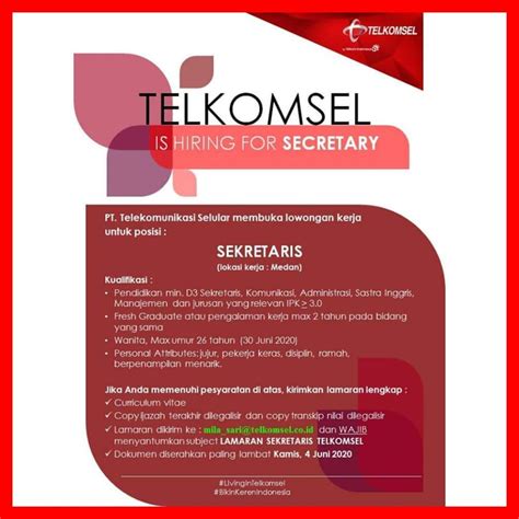 Sekretaris Di Pt Telekomunikasi Selular Telkomsel Informasi